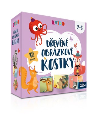 Dřevěné obrázkové kostky